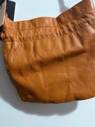 Bolso bandolera piel marrón