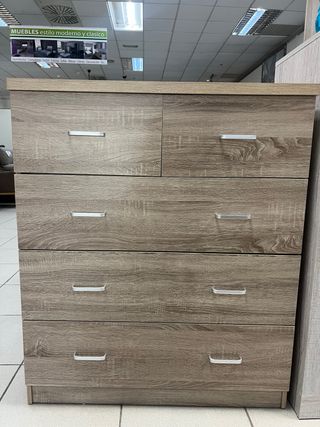 Cajonera 6 cajones - Madera - Beige