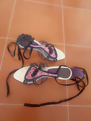 Sandalias tacón Fiesta Negras
