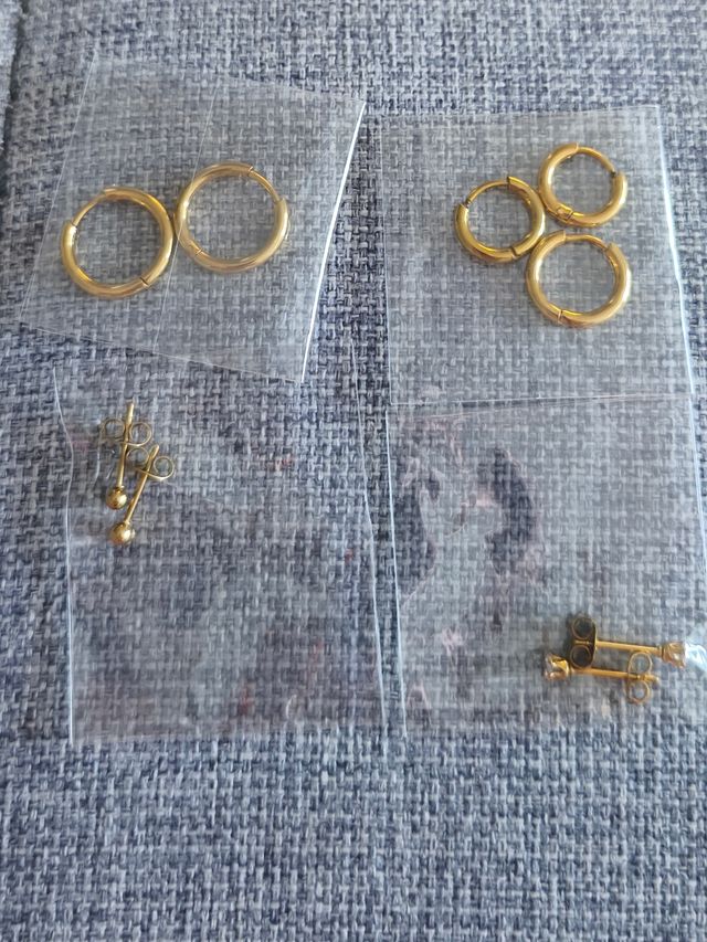 Aretes dorados | Acero inoxidable