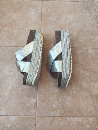 Chanclas Plataforma CUAPASSIMA - Plata