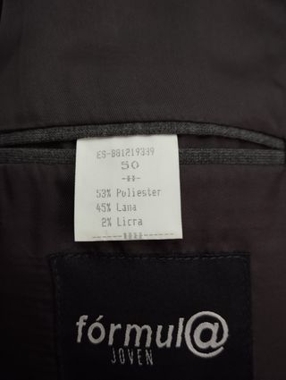 Traje Cortefiel Negro - Talla 52