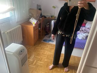 Cazadora Zara pelo negra - Talla S