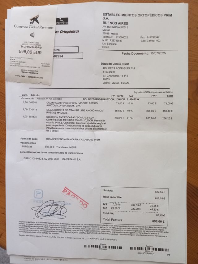 Silla de ruedas nueva