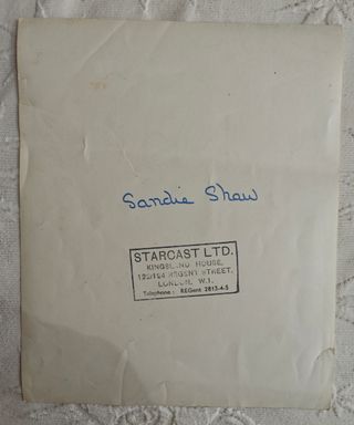 Foto firmada Sandie Shaw años 60