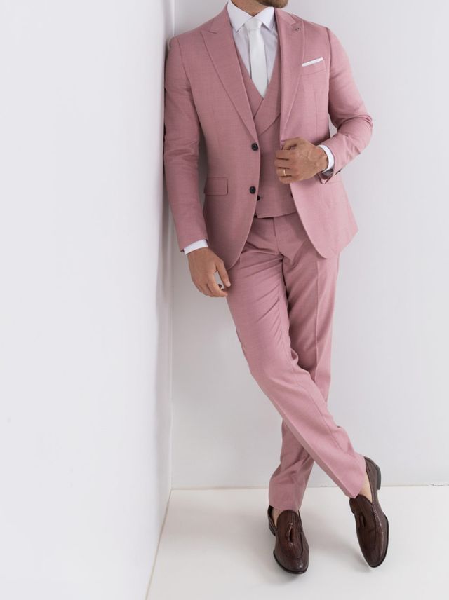 Traje rosa hombre - 2 piezas