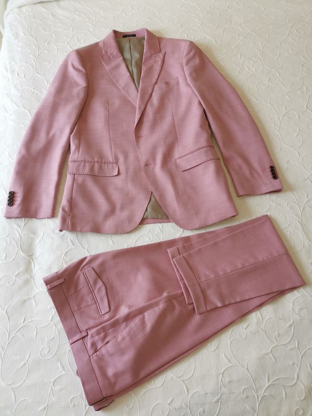 Traje rosa hombre - 2 piezas