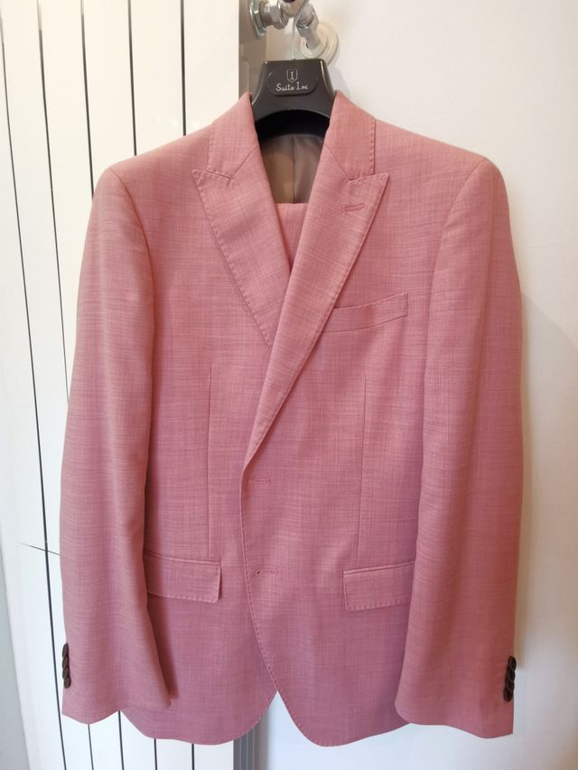Traje rosa hombre - 2 piezas