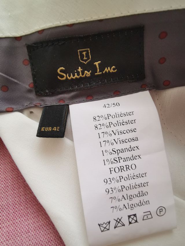 Traje rosa hombre - 2 piezas