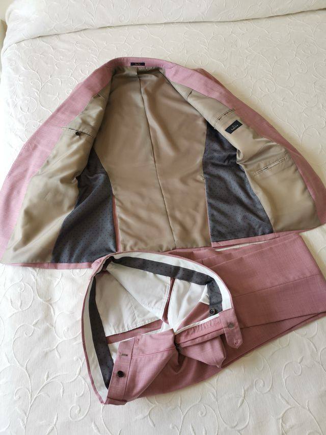 Traje rosa hombre - 2 piezas