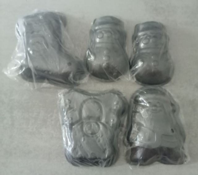 Forno moldes figuras metálicas de Natal - 5 peças