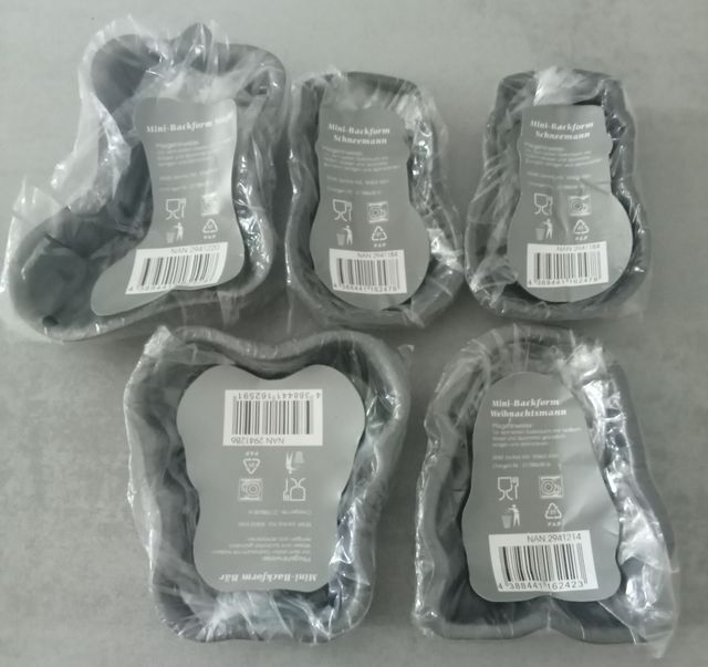 Forno moldes figuras metálicas de Natal - 5 peças