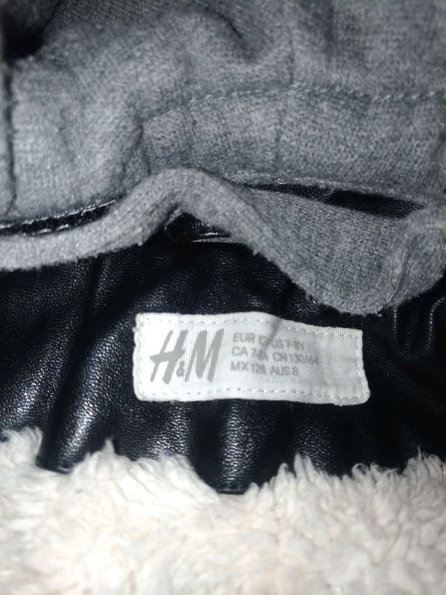 Chaqueta piel niño c/ capucha 128cm