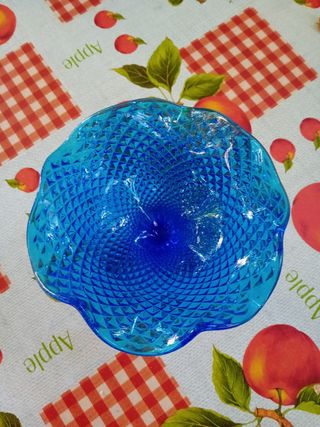 Centrotavola Azzurro in Vetro