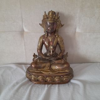 2 statue buddiste in bronzo/rame