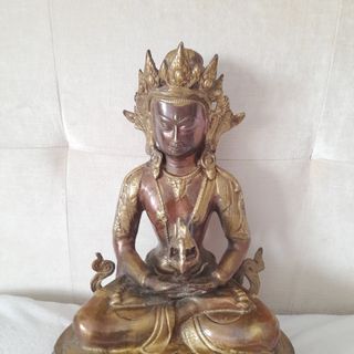 2 statue buddiste in bronzo/rame