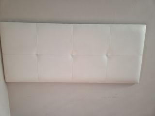 Cabecero cama 115cm polipiel blanco