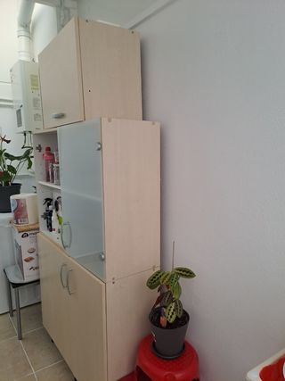 Armario madera beige - 1 ud.