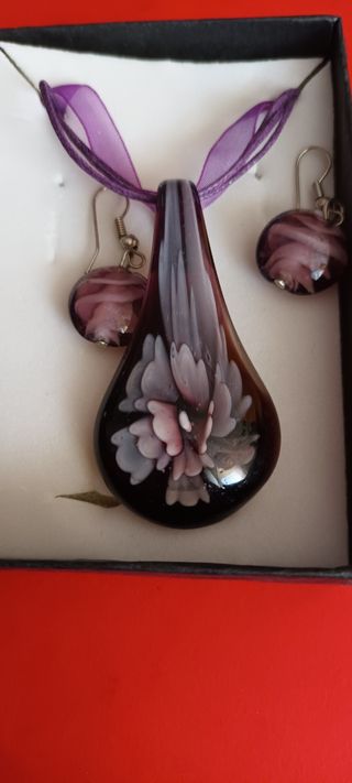 Joyas cristal Murano - morado