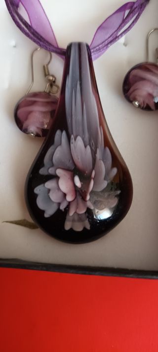 Joyas cristal Murano - morado