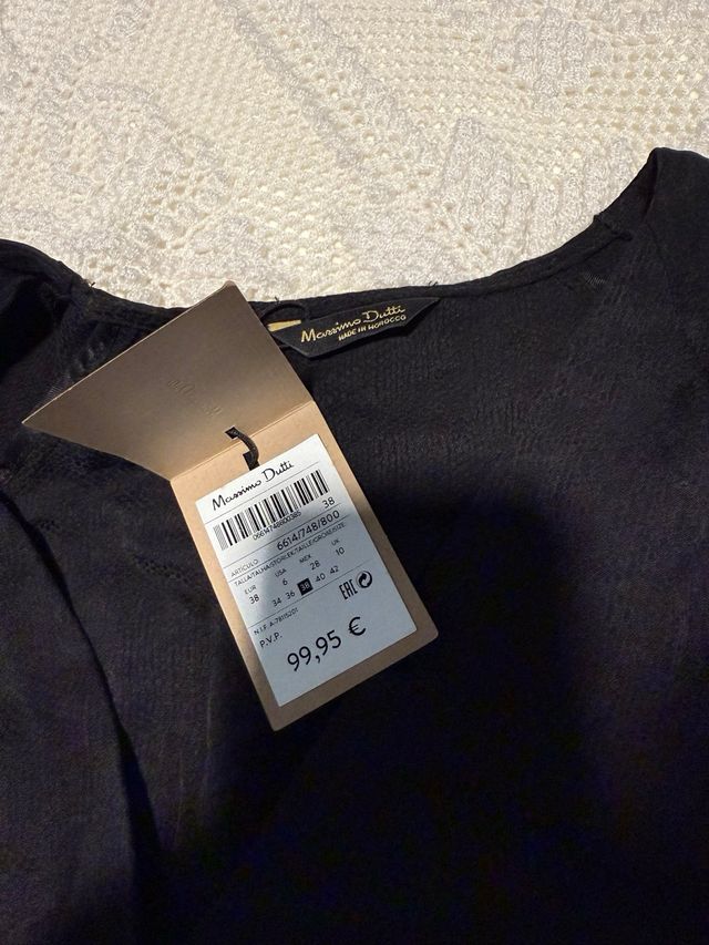 Vestido negro Massimo Dutti