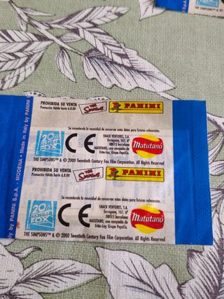 Cromos Los Simpson Matutano (8 sobres) ¡Sin abrir!
