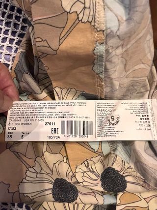 Falda Mango M -100% algodòn.Nueva,con etiqueta