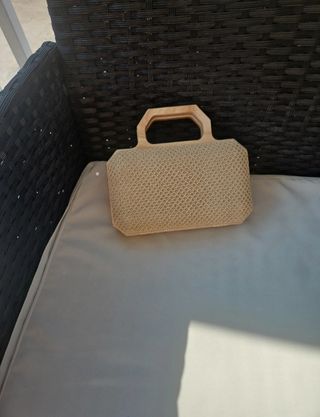 Borsetta beige legno | Pochette