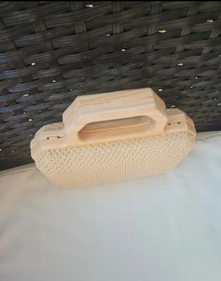 Borsetta beige legno | Pochette