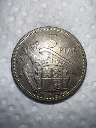 Moneda 5 pesetas Franco 1957