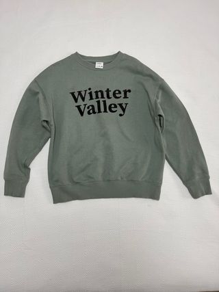 Sudadera Zara verde sin capucha