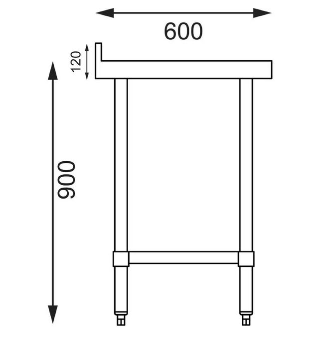 Mesa acero inox desmontable Vogue.