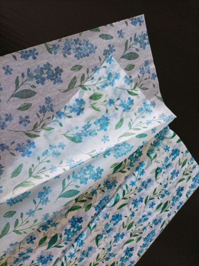 Carta velina fiori "non ti scordar di me"