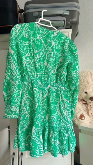 Vestido verde estampado