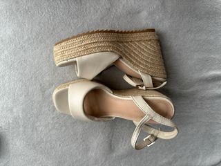 Stradivarius sandalias esparto tacón elegantes 38