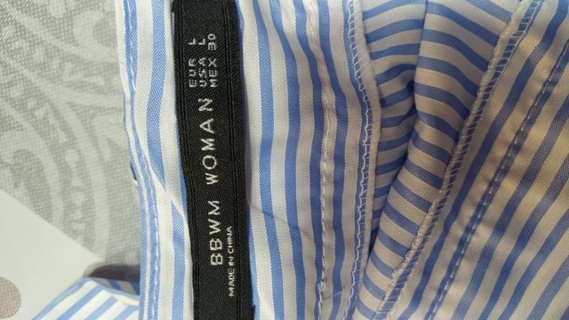 Falda azul rayas - Talla L