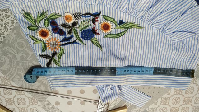 Falda azul rayas - Talla L