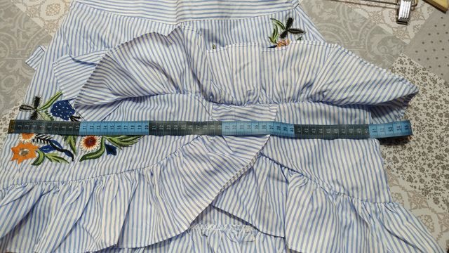 Falda azul rayas - Talla L