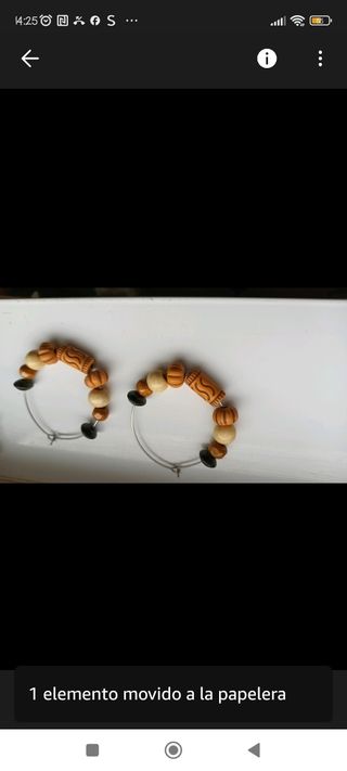 Pendientes plumas rojas y blancas