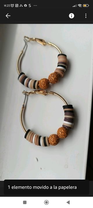 Pendientes plumas rojas y blancas