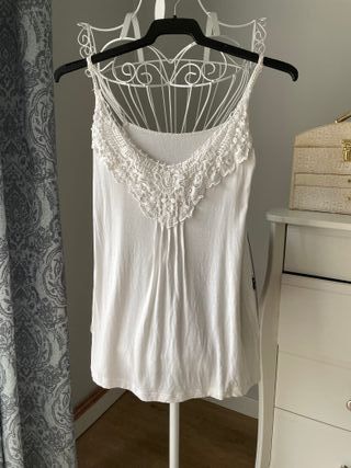 Lote pantalón pirata negro & camiseta blanca L
