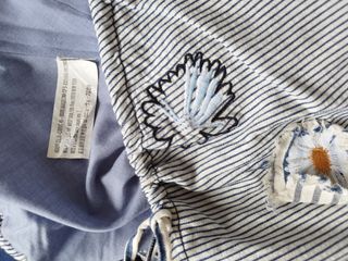 Gonna Desigual righe azzurre fiori