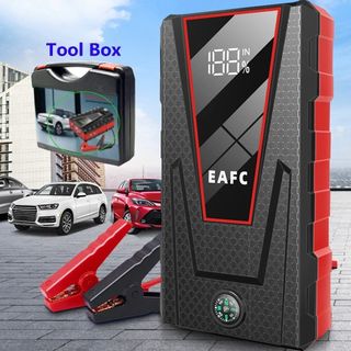 Arrancador batería portátil para coche, EAFC, dispositivo arranque de 12V