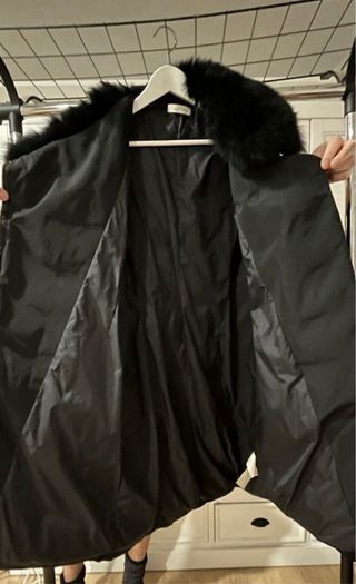 Abrigo Versace Negro Mujer