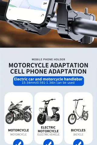 Soporte móvil moto bici espejo manillar