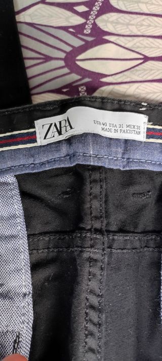 Pantalón Zara negro - Talla L
