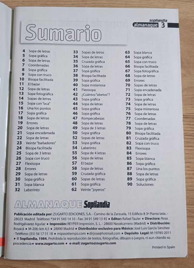 Lote Sopilandia sopas almanaque letra grande mente