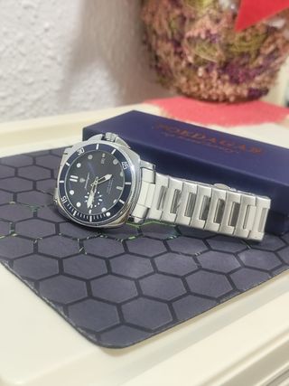 Reloj Hombre Azul Plata