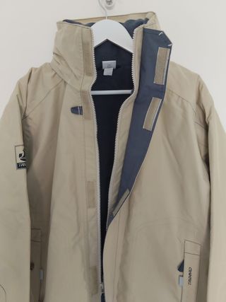 Parka Tribord beige impermeable hombre