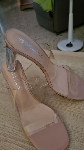 Sandalias BELLES beige tacón